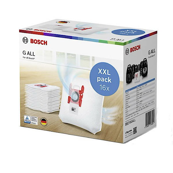 كيسه جاروبرقى بوش مدل GALL كد 17002095 مناسب براى جاروبرقى هاى بوش و زيمنس بسته 16 عددى