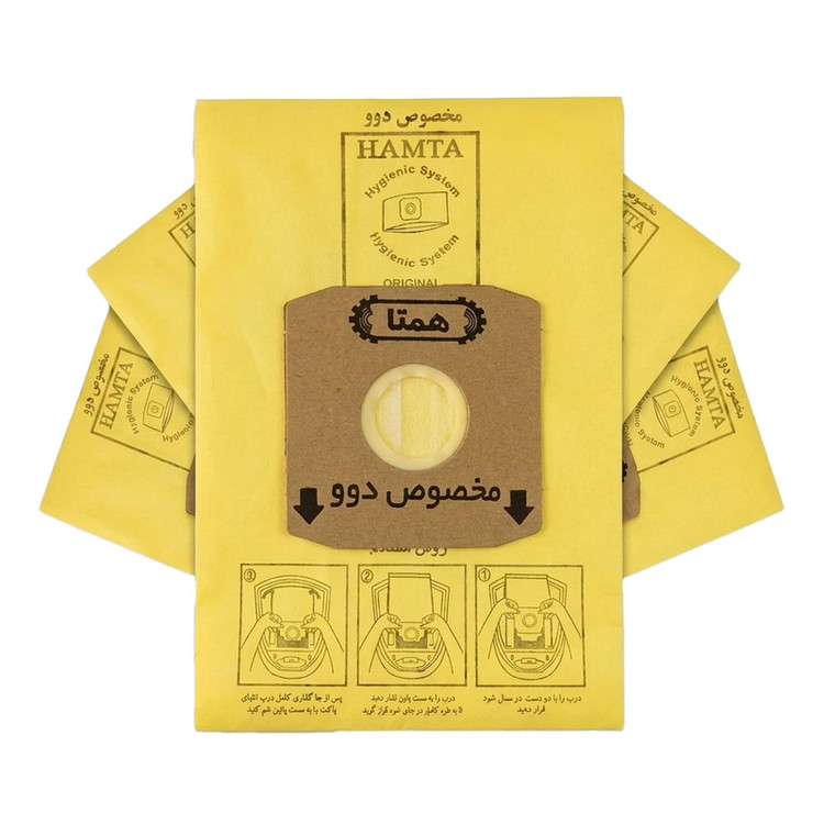 پاکت جاروبرقی همتا مدل H-B 151 مناسب برای جاروبرقی دوو و الگانس 7005 بسته 5 عددی