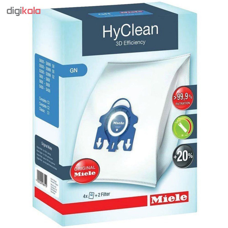 کیسه جاروبرقی میله مدل HyClean GN 3D Efficiency بسته 4 عددی