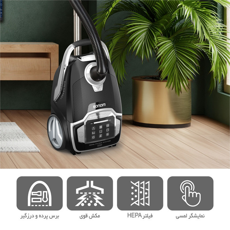 جاروبرقی 2400 وات صنام مدل SV-24N02(DT)