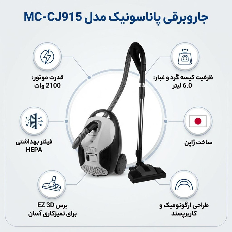 جاروبرقی پاناسونیک مدل MC-CJ915