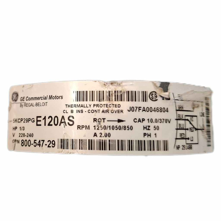 موتور فن کولرگازی مدل E120AS کد 1/3HP مناسب برای انواع کولرگازی